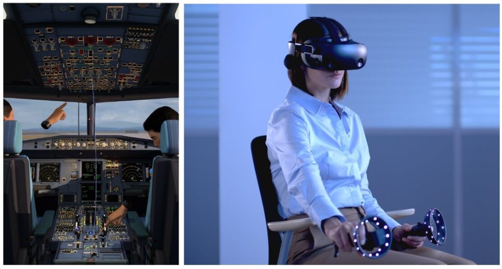 Virtual pilot training (images: Airbus SAS).